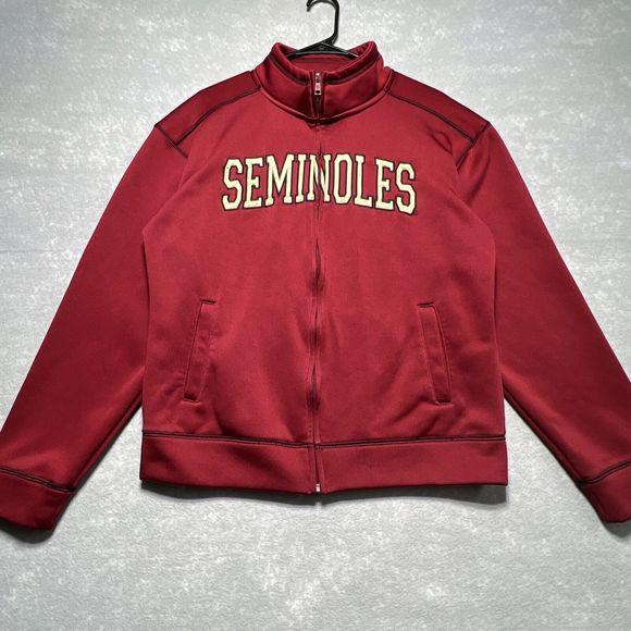 Florida State FSU Seminoles Red Long Sleeves Zip Up Jacket Men’s Size: S - Picture 1 of 9